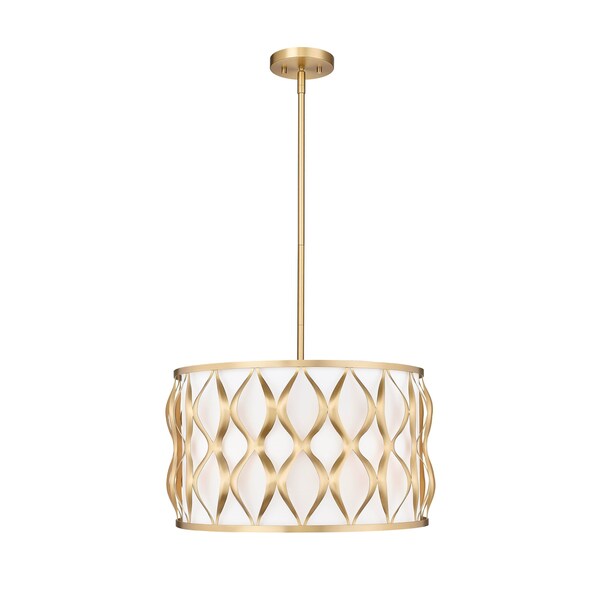 Z-Lite Harden Pendant, 5-Light, 18.25 In.W x 11.75 In.H, Modern Gold/White 1948P18-MGLD - main
